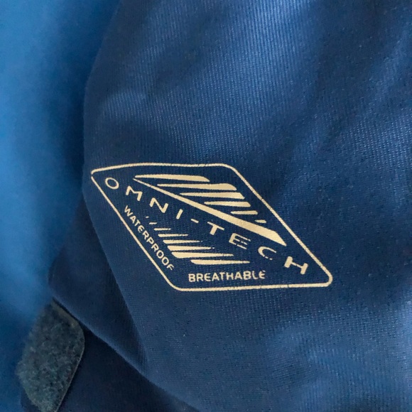 COLUMBIA big boys serious winter coat size 14 16 Omni tech Grow blue hooded - Picture 5 of 6